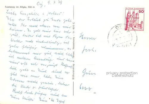 AK / Ansichtskarte Faistenoy Ortsansicht mit Kirche Alpenpanorama Faistenoy