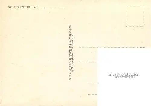 AK / Ansichtskarte Eichenbuehl_Unterfranken Panorama Burgruine Partie an der Erf Bildstock Eichenbuehl Unterfranken