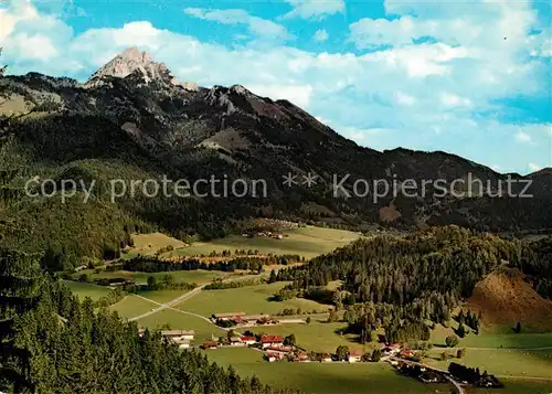 AK / Ansichtskarte Geitau Panorama mit Wendelstein Mangfallgebirge Geitau