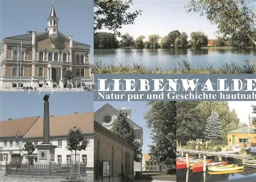 AK / Ansichtskarte Liebenwalde Rathaus Muehlensee Kriegerdenkmal Museum Marina Liebenwalde