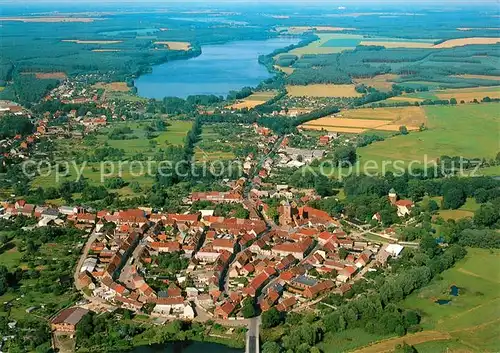 AK / Ansichtskarte Lenzen_Elbe Rudower See Fliegeraufnahme Lenzen Elbe