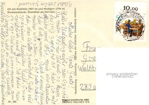 AK / Ansichtskarte Eggstaett_Oberbayern Panorama mit Hochfelln und Hochgern Chiemgauer Alpen Blumenschmuck Strandbad Hartsee Eggstaett_Oberbayern