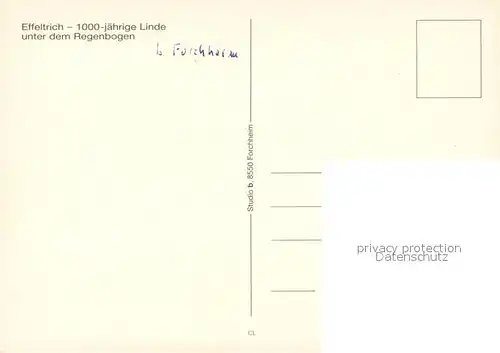 AK / Ansichtskarte Effeltrich 1000jaehrige Linde unter dem Regenbogen Effeltrich