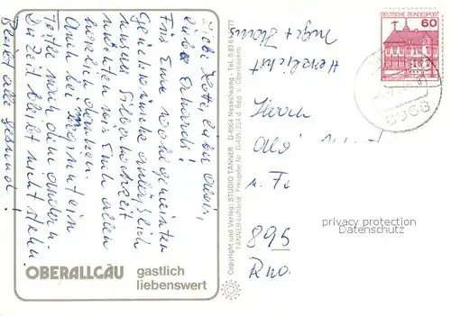 AK / Ansichtskarte Durach_Allgaeu Kirche Fliegeraufnahme Durach Allgaeu