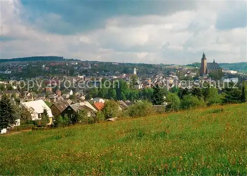 AK / Ansichtskarte Schneeberg_Erzgebirge Panorama Blick auf die Stadt Schneeberg Erzgebirge