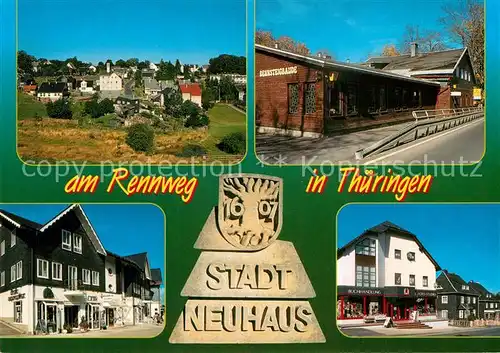 AK / Ansichtskarte Neuhaus_Rennweg Teilansicht Rennsteigbaude Sonneberger Strasse Schwarzburger Strasse Neuhaus Rennweg