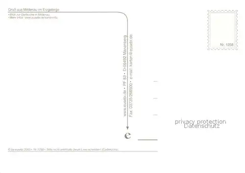 AK / Ansichtskarte Mildenau Ortsansicht mit Dorfkirche Winterpanorama Mildenau