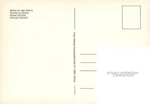 AK / Ansichtskarte Mihla Partie an der Werra Kirche Rotes Schloss Graues Schloss Mihla