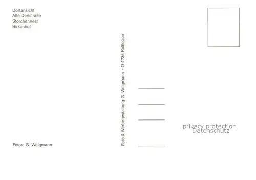 AK / Ansichtskarte Memleben Dorfansicht Dorfstrasse Storchennest Birkenhof Memleben