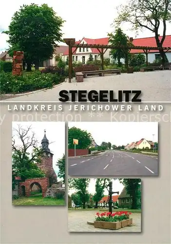 AK / Ansichtskarte Stegelitz_Burg_Magdeburg Kirche St Petri Hauptstrasse Brunnen Platz Stegelitz_Burg_Magdeburg