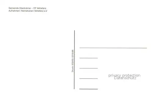 AK / Ansichtskarte Vehlefanz Dorfeinfahrt Feuerwehr Alte Linde Friedenseiche Natur Vehlefanz