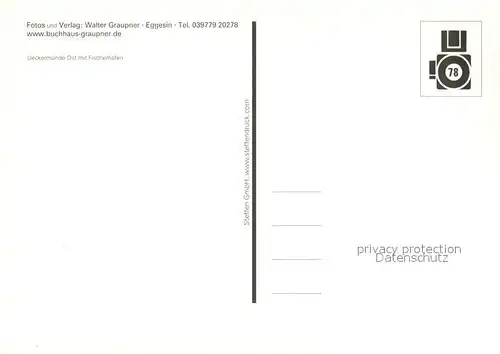 AK / Ansichtskarte Ueckermuende_Mecklenburg_Vorpommern Fischerhafen Stettinger Haff Fliegeraufnahme Ueckermuende_Mecklenburg