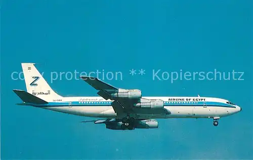 AK / Ansichtskarte Flugzeuge_Zivil ZAS Airline of Egypt Boeing 707 328C SU DAA MSN 19916 Flugzeuge Zivil