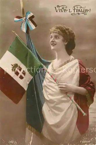AK / Ansichtskarte Foto_FURIA_Nr. 385 1 Italie Italien Fahne  Foto_FURIA_Nr.