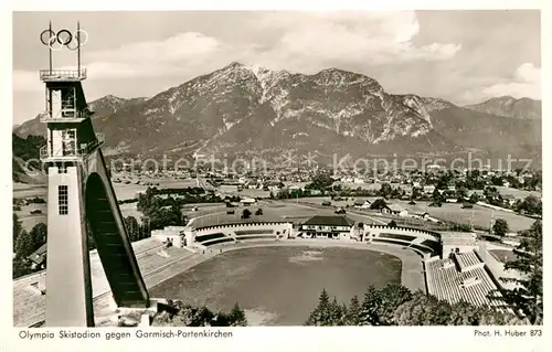 AK / Ansichtskarte Foto_Huber_H._Nr. 873 Olympia Skistadion Garmisch Partenkirchen Skiflugschanze Foto_Huber_H._Nr.