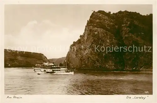 AK / Ansichtskarte Dampfer_Seitenrad Loreley  Dampfer Seitenrad