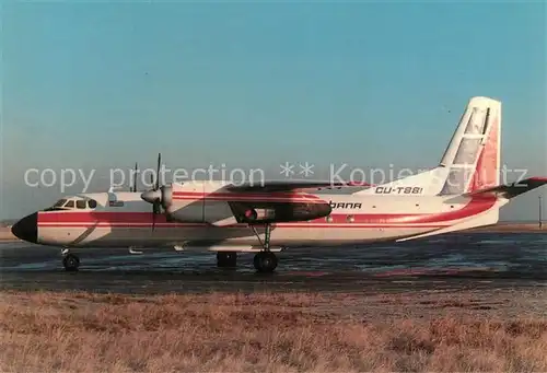 AK / Ansichtskarte Flugzeuge_Zivil Cubana Antonov AN 24 EAH92 Flugzeuge Zivil