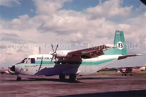 AK / Ansichtskarte Flugzeuge_Zivil Bouraq Indonesia Airlines P.T. IPTN 212 A4 Srs 100 Aviocar PK ICE Flugzeuge Zivil