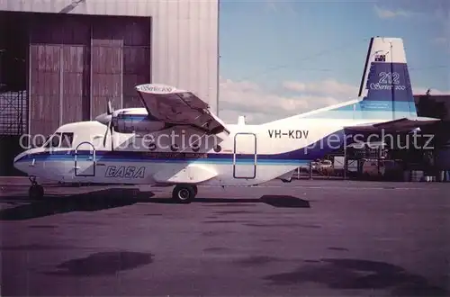 AK / Ansichtskarte Flugzeuge_Zivil Transecutive Airlines CASA 212 Srs 200 Aviocar VH KDV  Flugzeuge Zivil