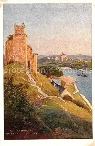 AK / Ansichtskarte Weitenegg_Donau Ruine Kuenstler Rudolf Schmidt Weitenegg Donau