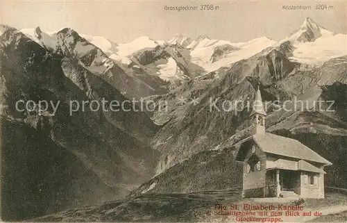 AK / Ansichtskarte Schmittenhoehe Sankt Elisabeth Kapelle Glocknergruppe Schmittenhoehe