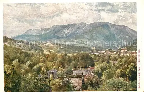 AK / Ansichtskarte Reichenau_Kaernten Gruenschacher Panorama Kuenstlerkarte Reichenau Kaernten