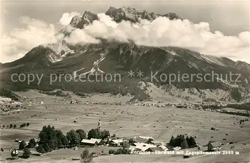 AK / Ansichtskarte Lermoos_Tirol Ehrwald Zugspitzmassiv Lermoos Tirol