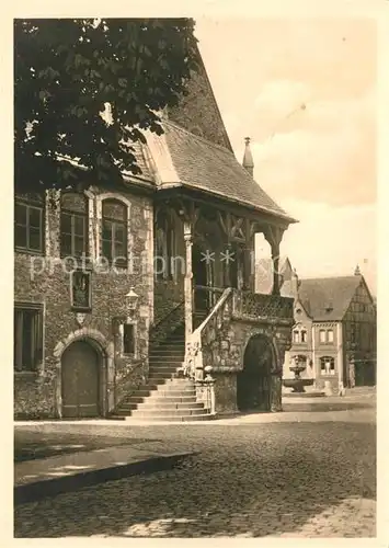 AK / Ansichtskarte Goslar Rathaustreppe Goslar