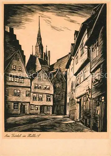 AK / Ansichtskarte Halle_Saale Am Troedel Halle_Saale
