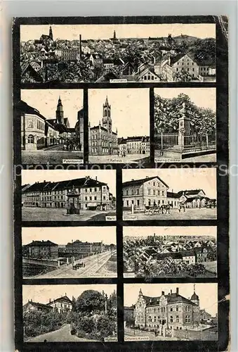 AK / Ansichtskarte Kamenz_Sachsen Rathaus Markt Offizierskasino Kamenz Sachsen