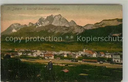 AK / Ansichtskarte St_Johann_Tirol Panorama Kaisergebirge St_Johann_Tirol