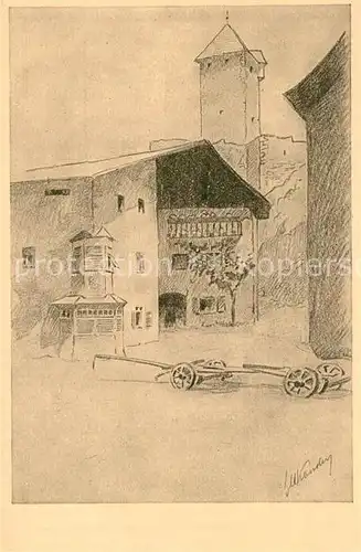 AK / Ansichtskarte Eisacktal Schloss Geeben Zeichnung Eisacktal