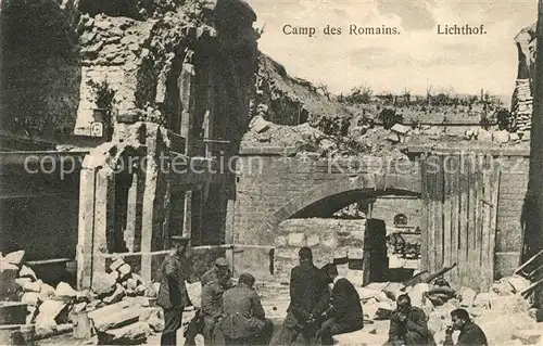AK / Ansichtskarte Camp_des_Romains Lichthof zerstoert im WK1 Camp_des_Romains