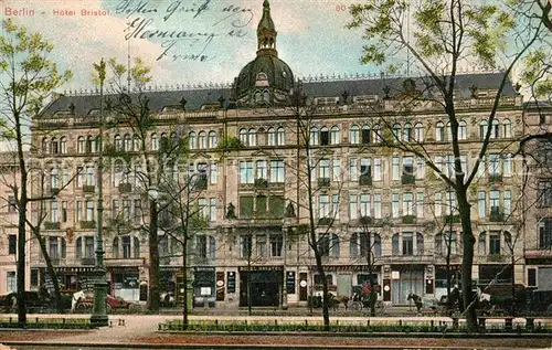 AK / Ansichtskarte Berlin Hotel Bristol Berlin