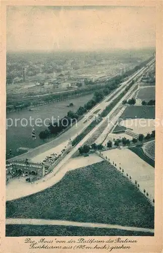 AK / Ansichtskarte Berlin Die Avus Blick von der Plattform des Berliner Funkturms Berlin