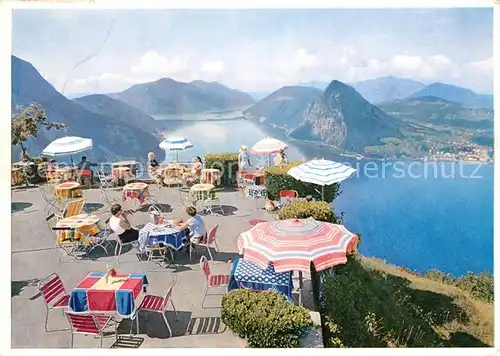 AK / Ansichtskarte Monte_Bre_Lugano Hotel Kulm Terrasse Monte_Bre_Lugano