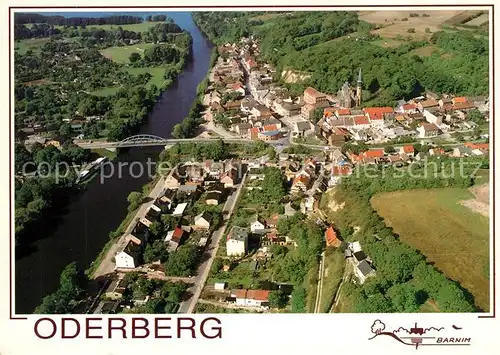AK / Ansichtskarte Oderberg_Mark Alte Oder Oderberger See Fliegeraufnahme Oderberg Mark