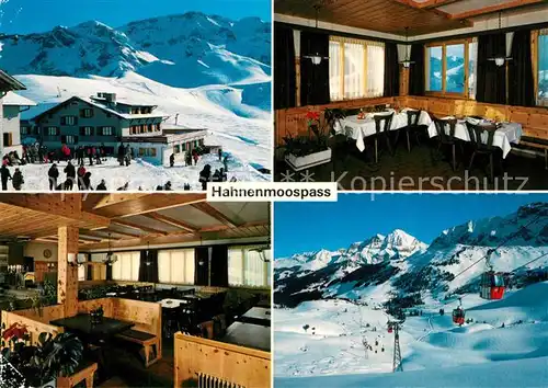 AK / Ansichtskarte Adelboden_Lenk Berghotel Hahnenmoospass Winter Adelboden_Lenk