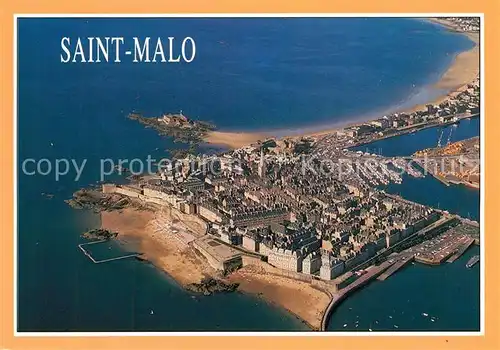 AK / Ansichtskarte Saint Malo_Ille et Vilaine_Bretagne Fliegeraufnahme Saint Malo_Ille et Vilaine
