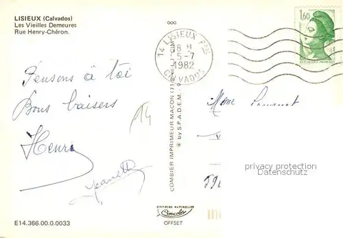 AK / Ansichtskarte Lisieux Rue Henry Cheron Lisieux