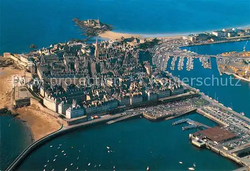 AK / Ansichtskarte Saint Malo_Ille et Vilaine_Bretagne Fliegeraufnahme Saint Malo_Ille et Vilaine