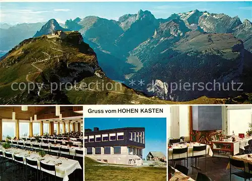 AK / Ansichtskarte Hoher_Kasten Fliegeraufnahme Saentis Hoher_Kasten