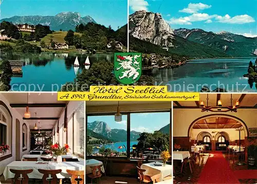 AK / Ansichtskarte Grundlsee_Steiermark Hotel Seeblick Segelboote Grundlsee_Steiermark