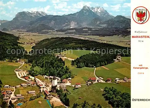 AK / Ansichtskarte Mariastein_Tirol Fliegeraufnahme Kaisergebirge Mariastein_Tirol