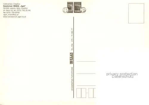 AK / Ansichtskarte Jelenia_Gora Sanatorium Mswia Agat Jelenia_Gora