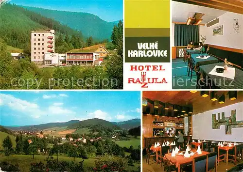 AK / Ansichtskarte Velke_Karlovice Hotel Razula Panorama Velke Karlovice