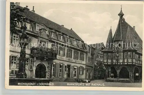 AK / Ansichtskarte Michelstadt Marktplatz Rathaus Michelstadt