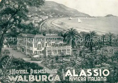 AK / Ansichtskarte Alassio Hotel Pensione Walburga Alassio