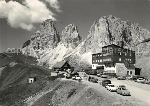 AK / Ansichtskarte Passo_Sella Albergo Maria Flora Gruppo Sassolungo Passo_Sella
