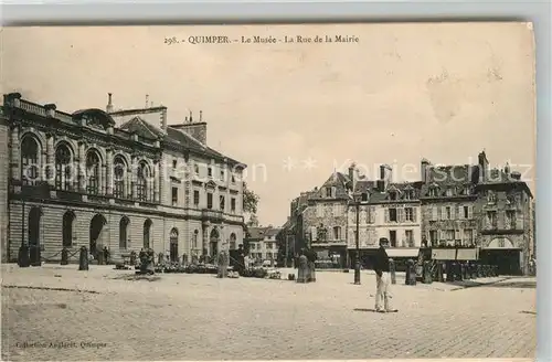 AK / Ansichtskarte Quimper Le Musee La Rue de la Mairie Quimper